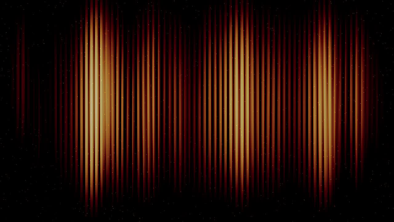 Abstract background of golden color lines moving in space