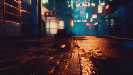 아시아 의 야간 거리 에 보케 조명
