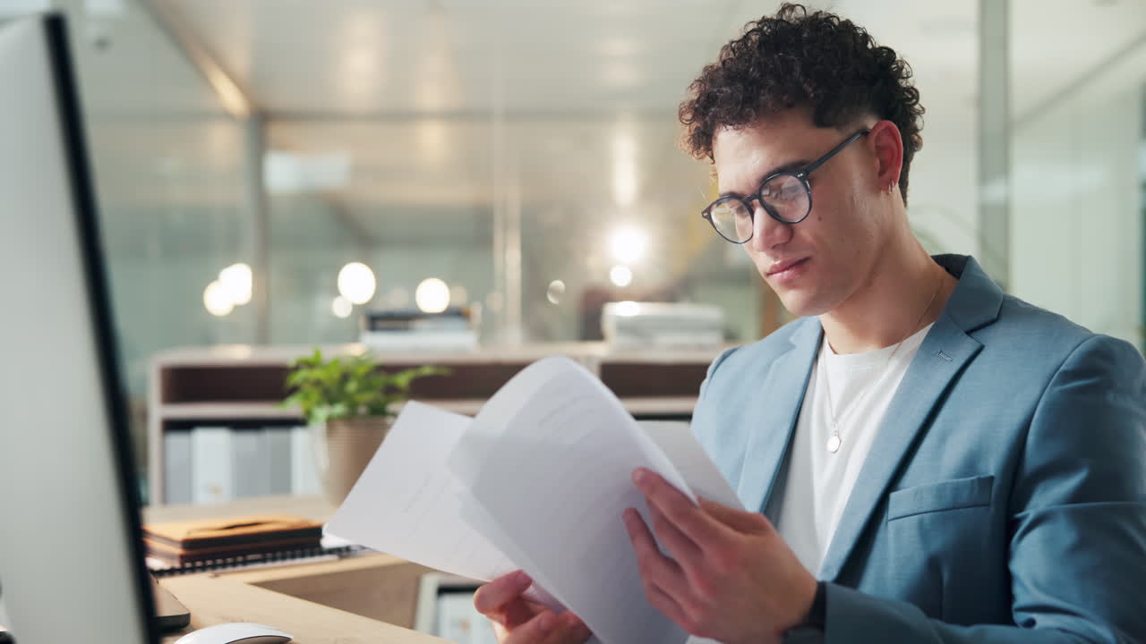 Stressed businessman in the office