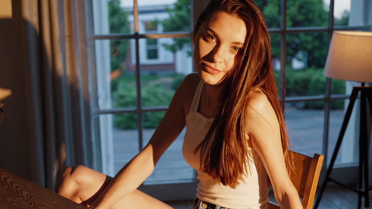 Young Woman Sitting by a Window