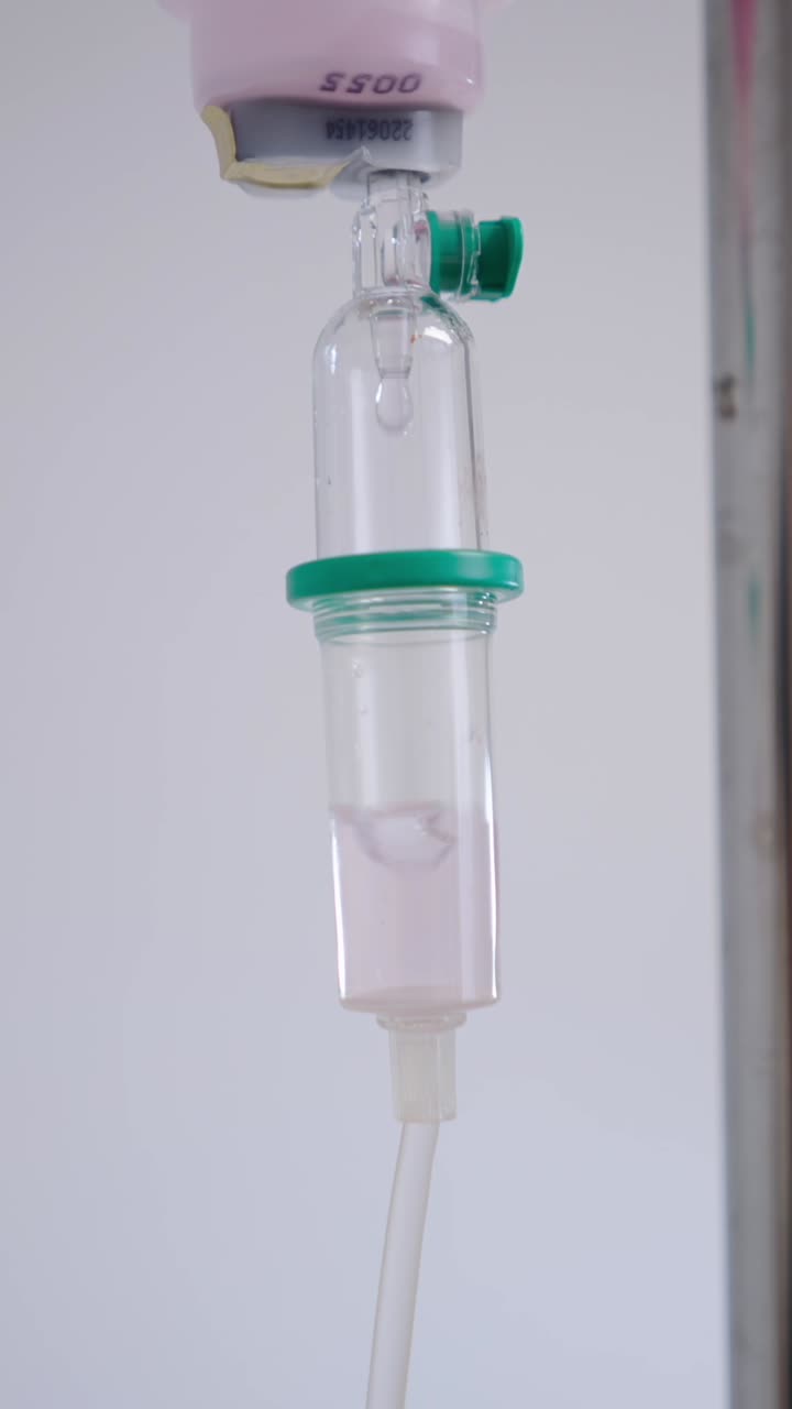 IV Drip with Pink Solution