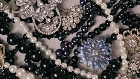 beautiful fashion and vintage jewelry with precious shiny stones, pearls and diamonds for women