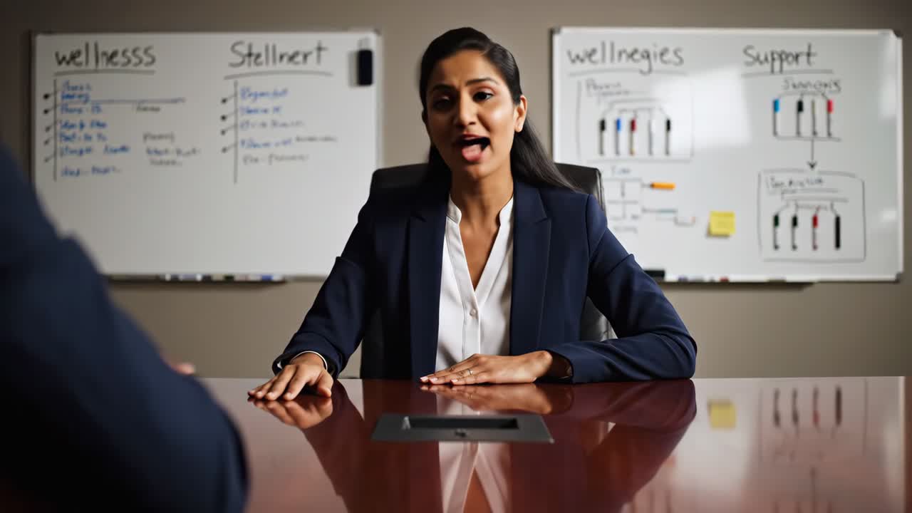 Business meeting in a conference room