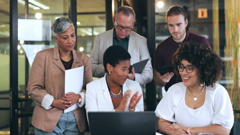business people, meeting and applause