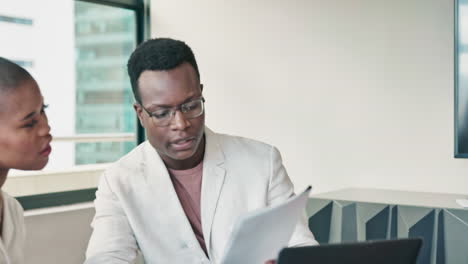 business people, meeting and documents