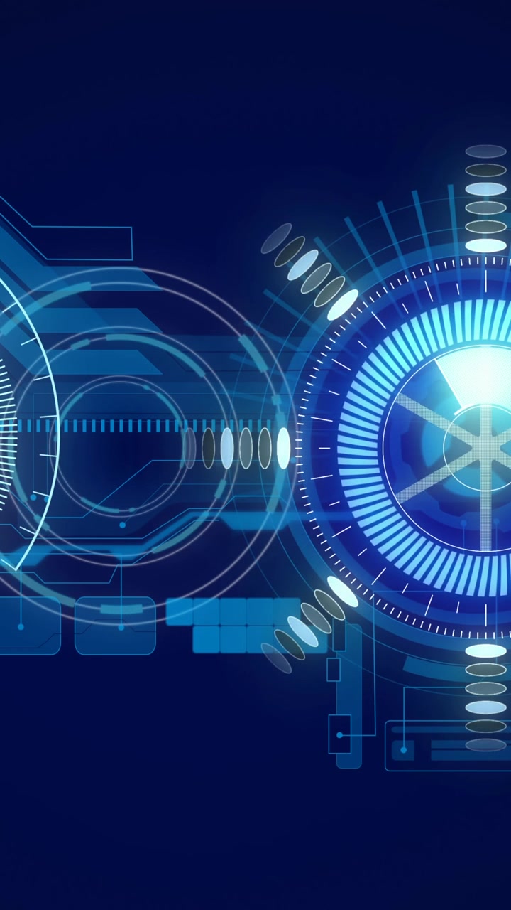 Animazione di scansione e elaborazione dati su schermo digitale