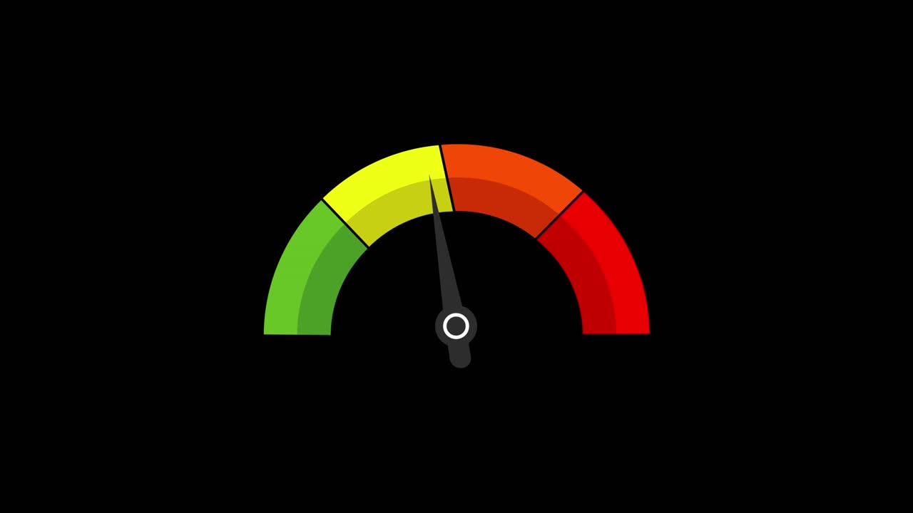 Speedometer icon animation green screen animation 4k video level meter customer service electric