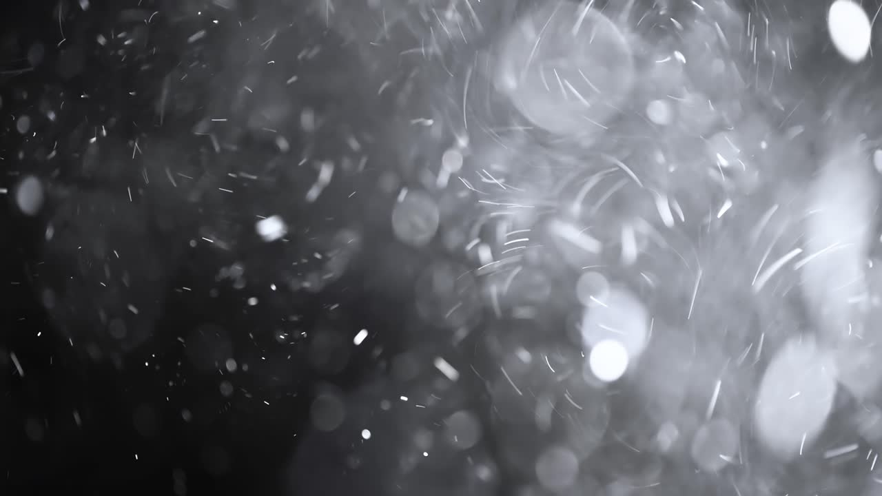 bokeh de partículas abstractas flotantes sobre fondo oscuro