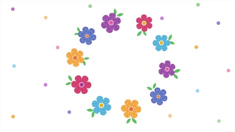 una corona de flores en flor