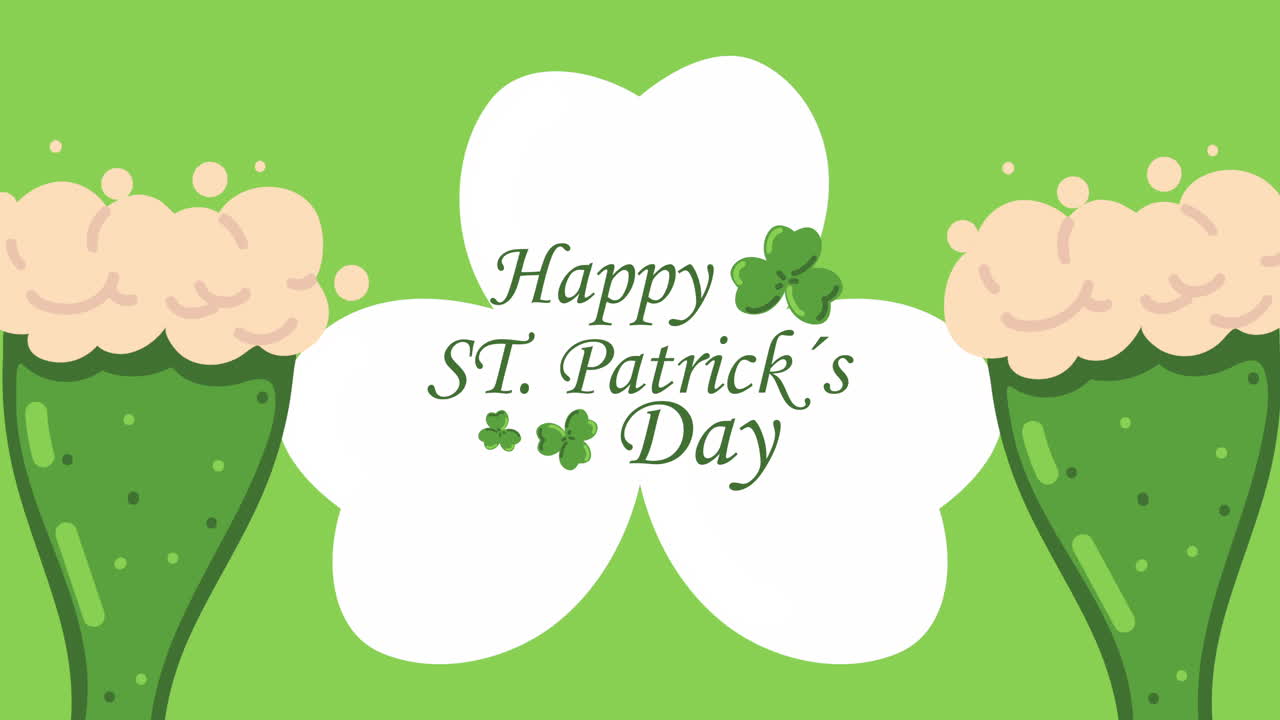 St. Patrick's Day Celebration Graphic Design with Beer