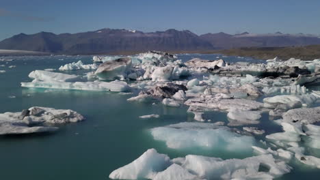 glacial lake iceland dronefootage