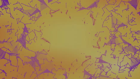 animación de formas que se mueven sobre un fondo amarillo