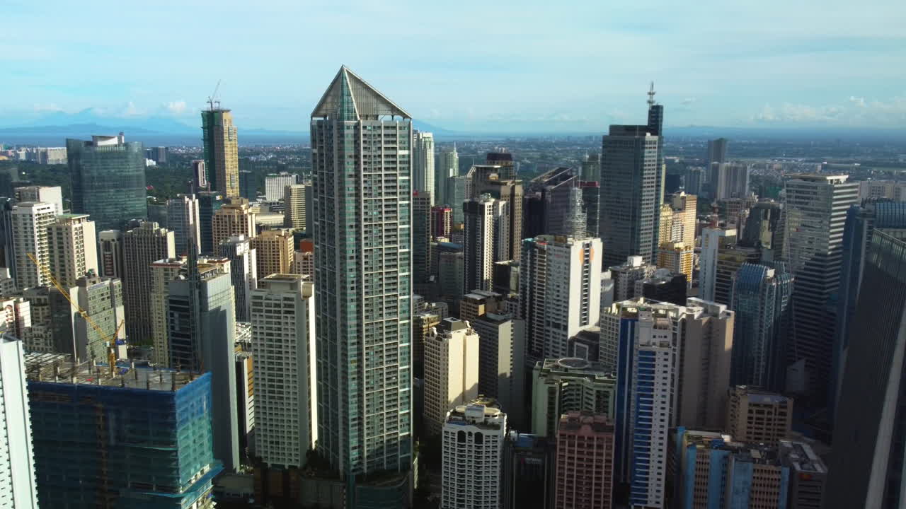 vista aérea del paisaje urbano de manila