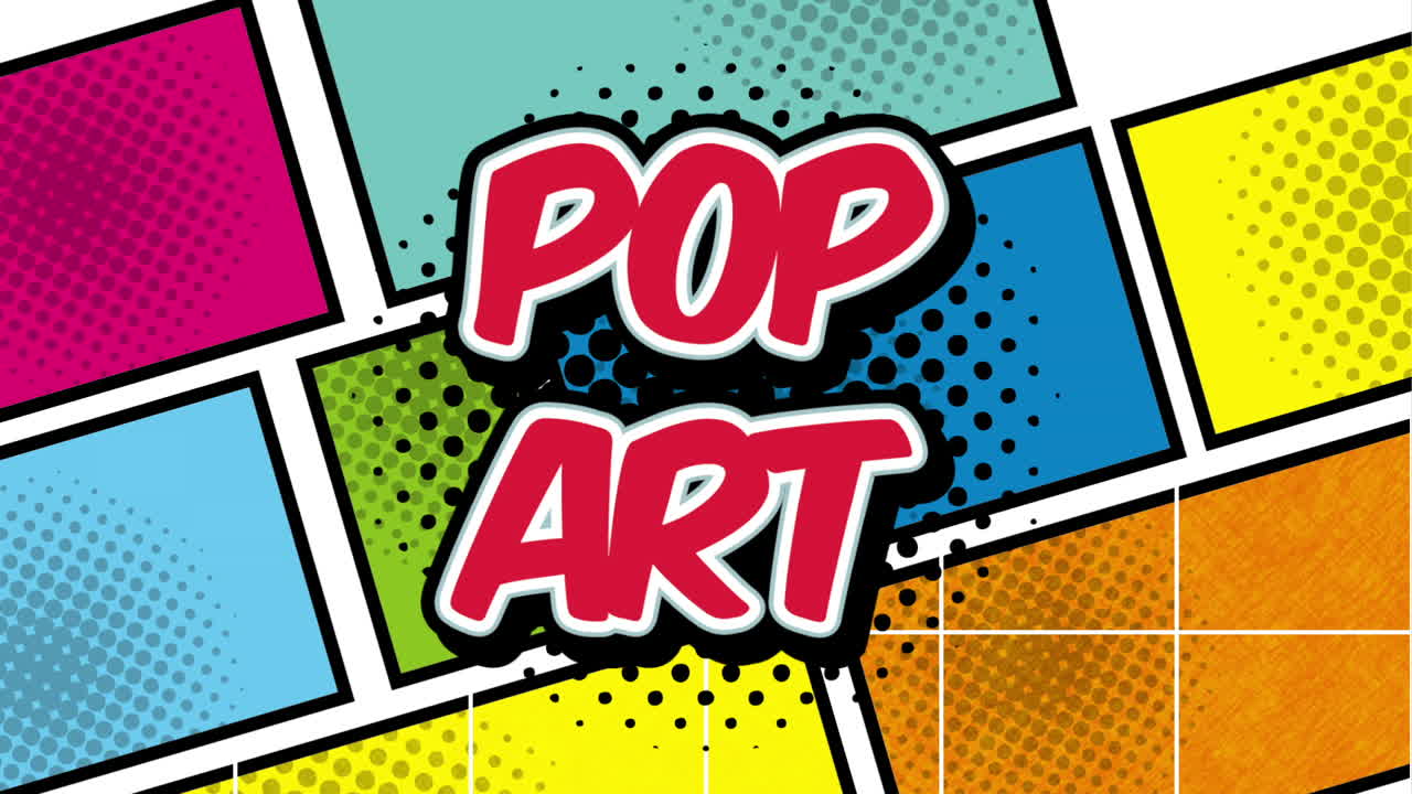 colores estilo de animación de arte pop