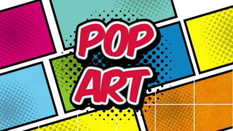 squares colors pop art style animation