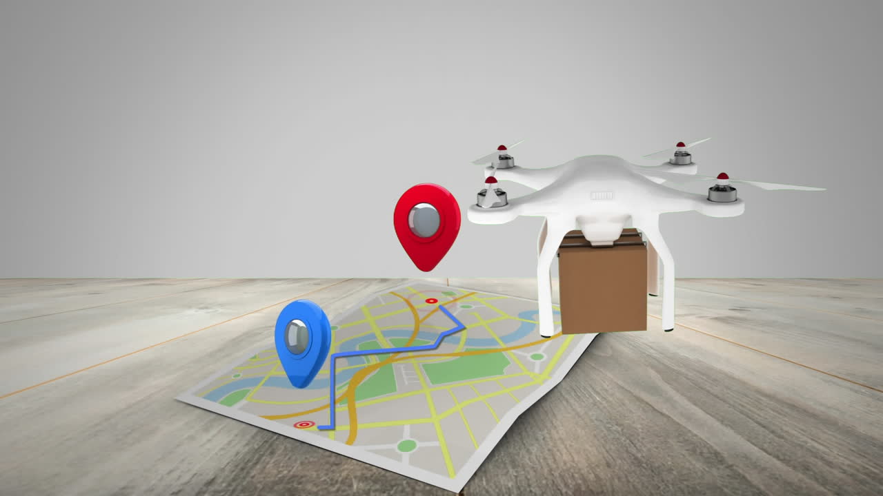 entrega aérea a través de aviones no tripulados