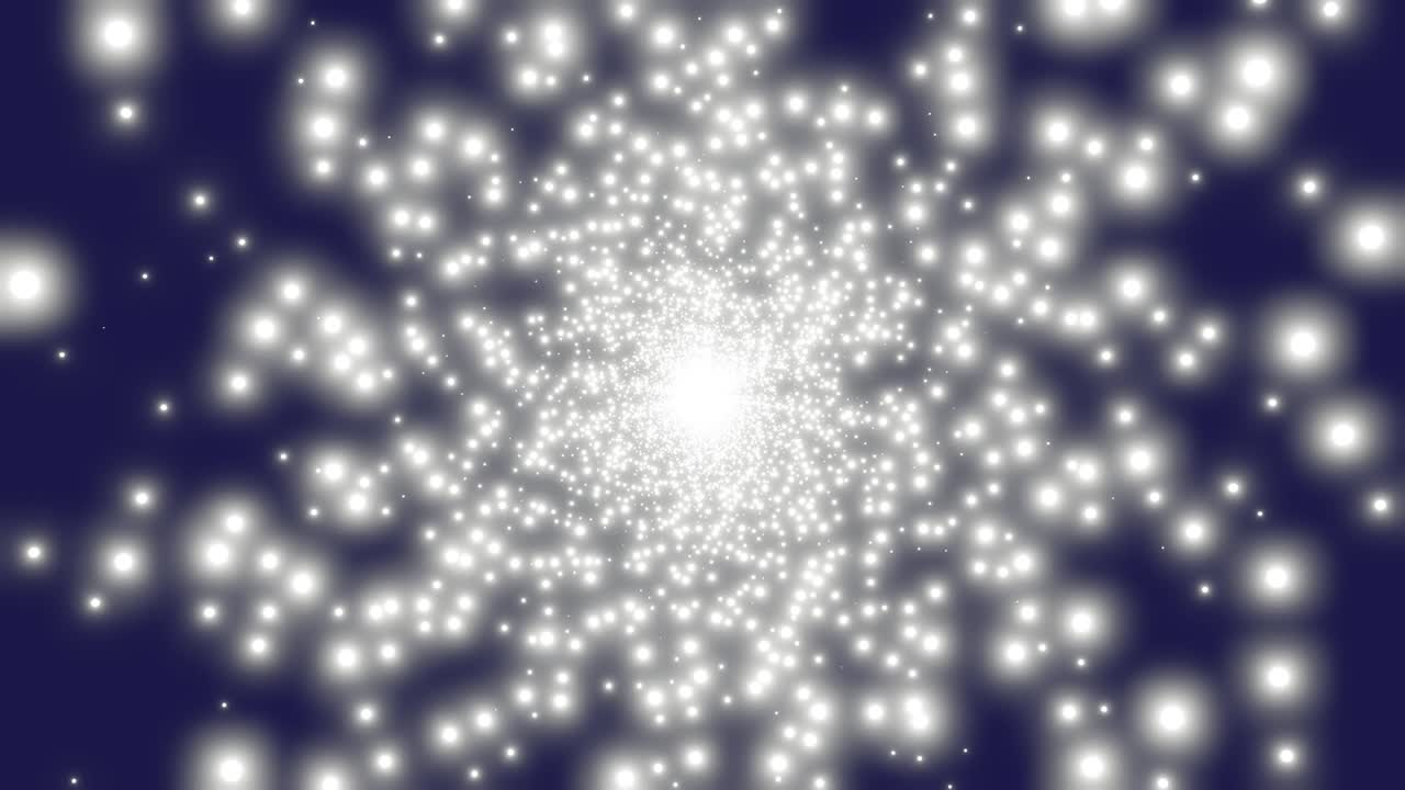 추상적인 밝은 빛의 터널을 날아다니며, 원활한 루핑.