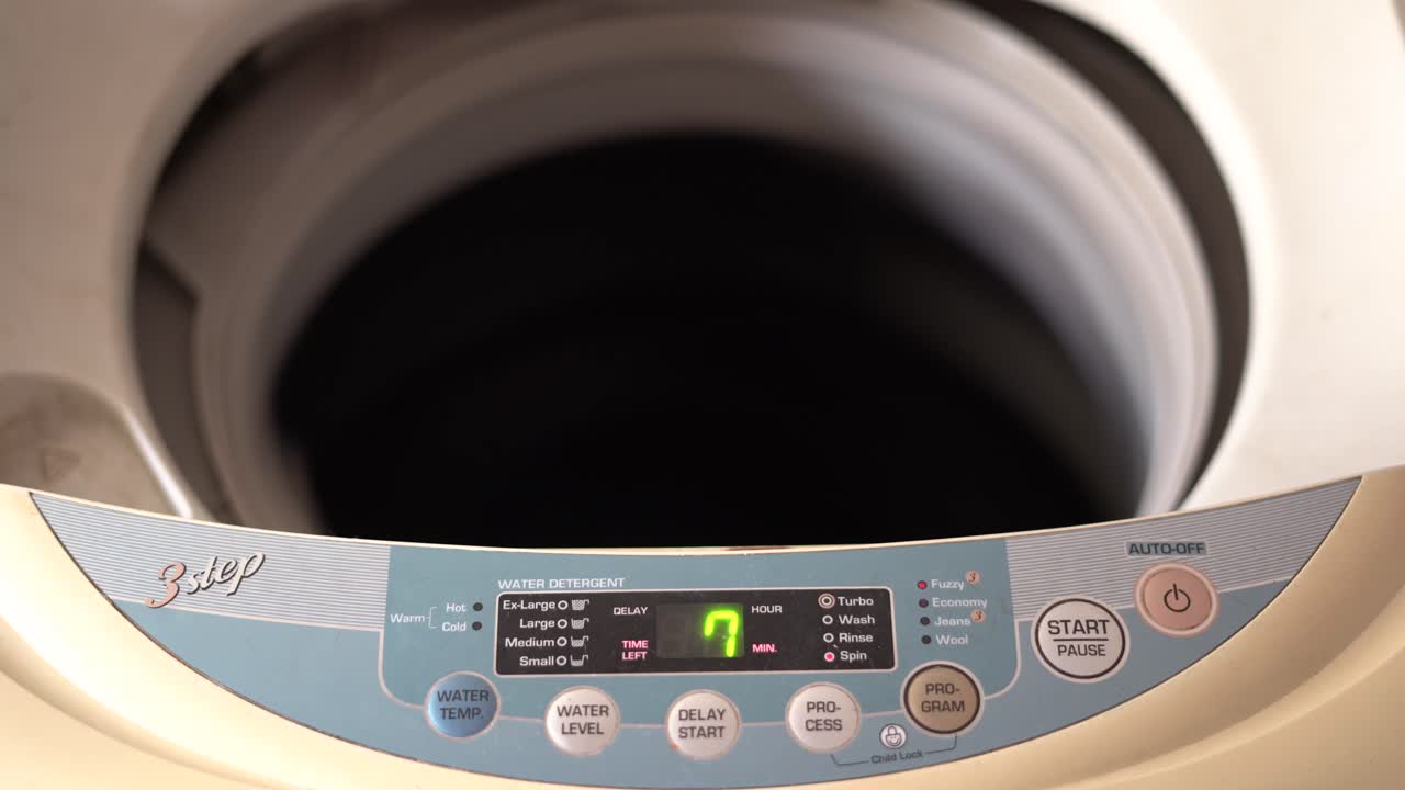 회전세탁기 건조건조기 정지