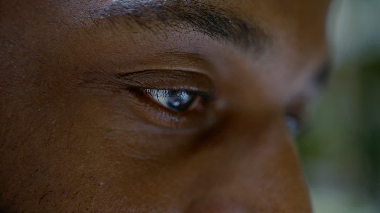 Close-up of a person's face and eyes