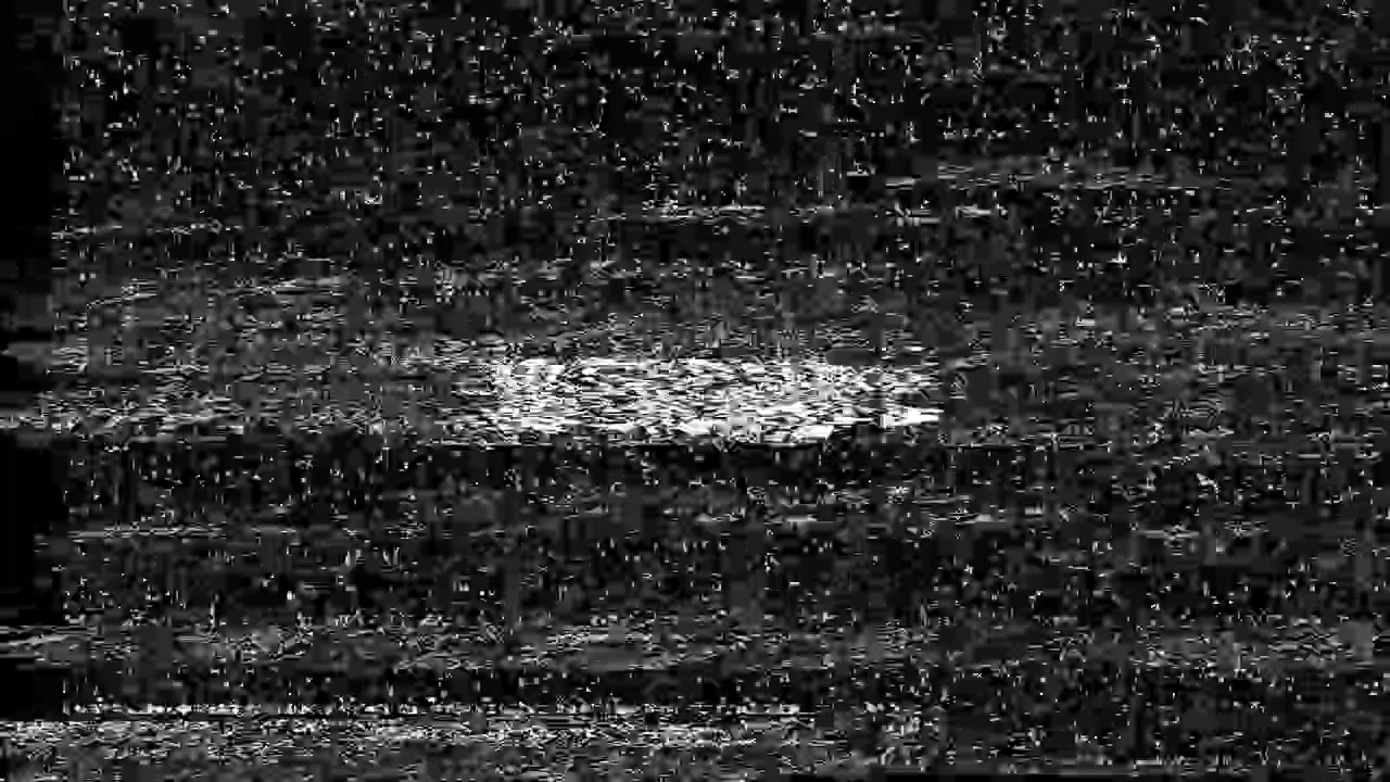 No Signal Text on Static Glitching Television Screen
