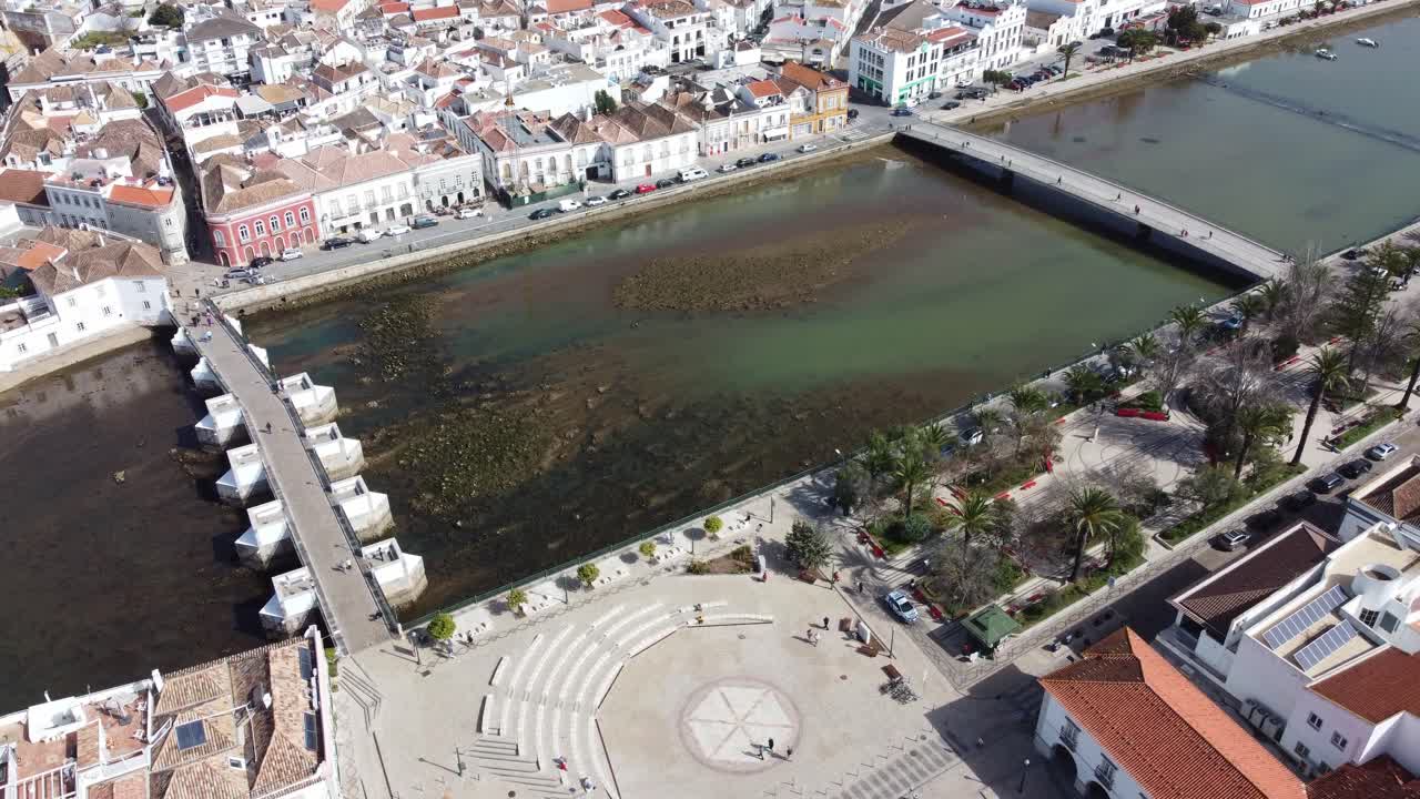 tavira 광장과 교량 algarve 포르투갈