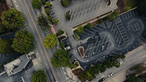 overhead aerial view of atlanta city, georgia, usa