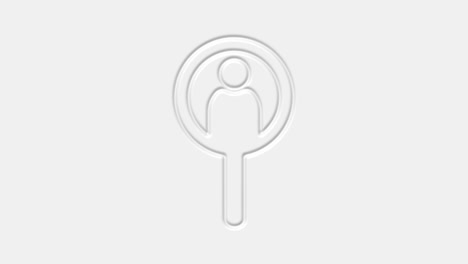 magnifying glass for search a people icon isolated on white background. recruitment or selection concept. search for employees and job. 4k