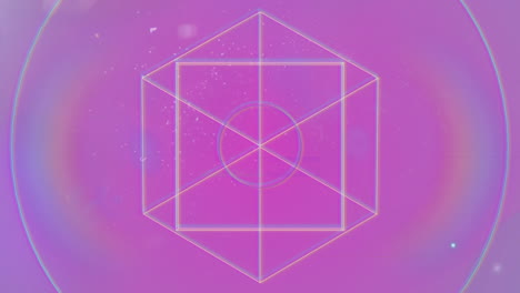 animation of rotating geometric shapes