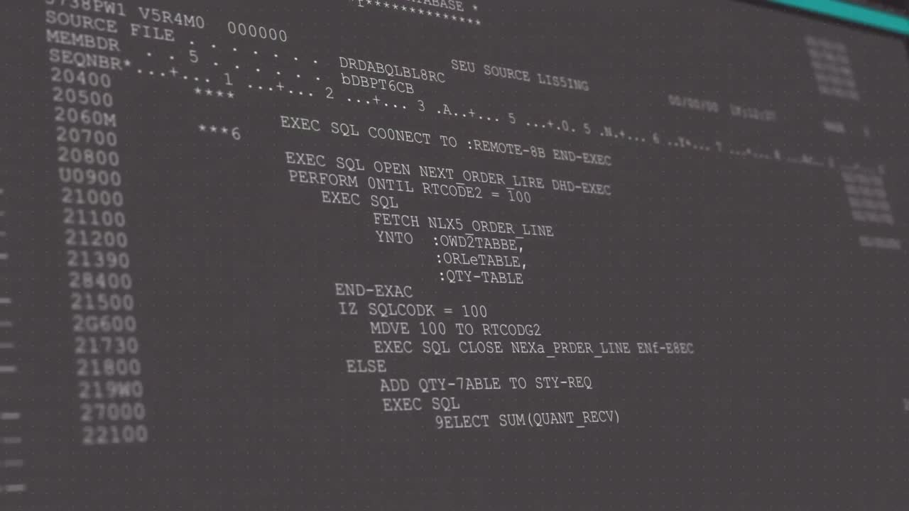 animación de círculos iluminados en un lenguaje de programación de computadora contra un fondo negro