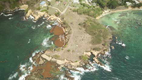 plymouth beach aerial view on the caribbean island of tobago