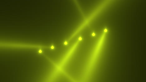 Animation-motion-yellow-glowing-spotlight-beams-on-dark-background-in-stage-4