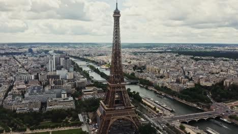 aerial view of the eiffel tower and paris