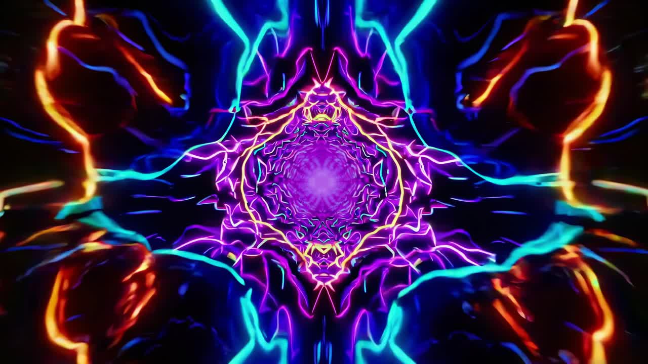 túnel de neón abstracto