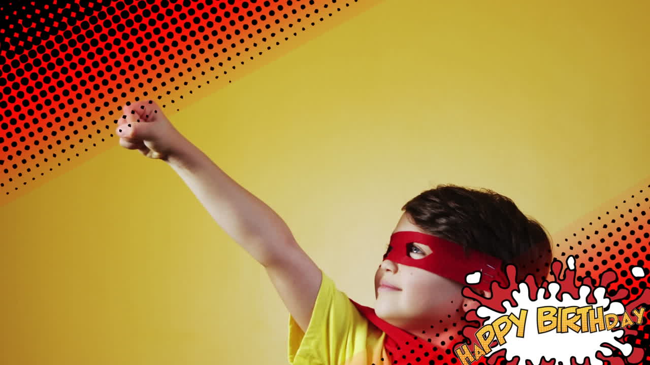 feliz cumpleaños escrito en la explosión