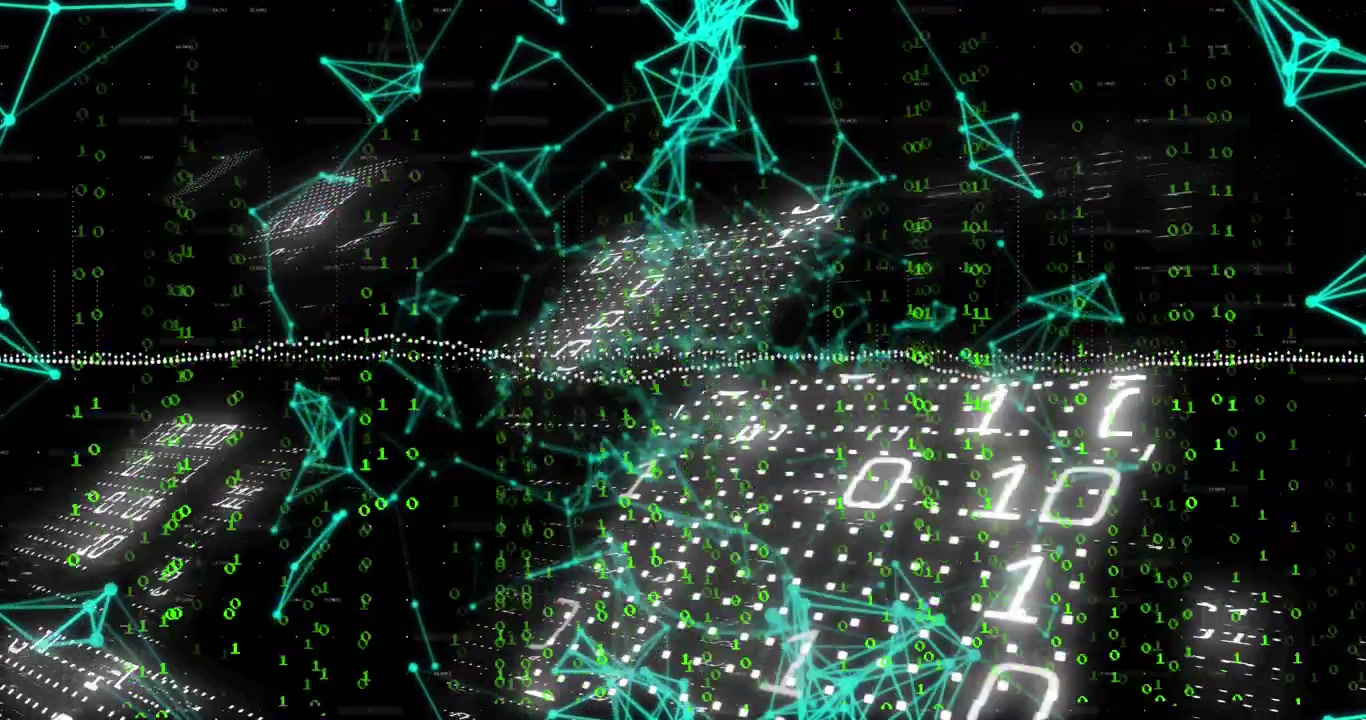 Animation of data processing over shapes