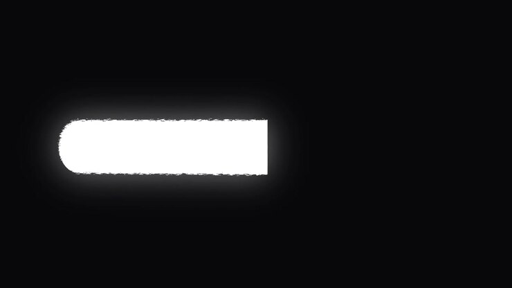 White Paint Brush Stroke Reveal on Black Background