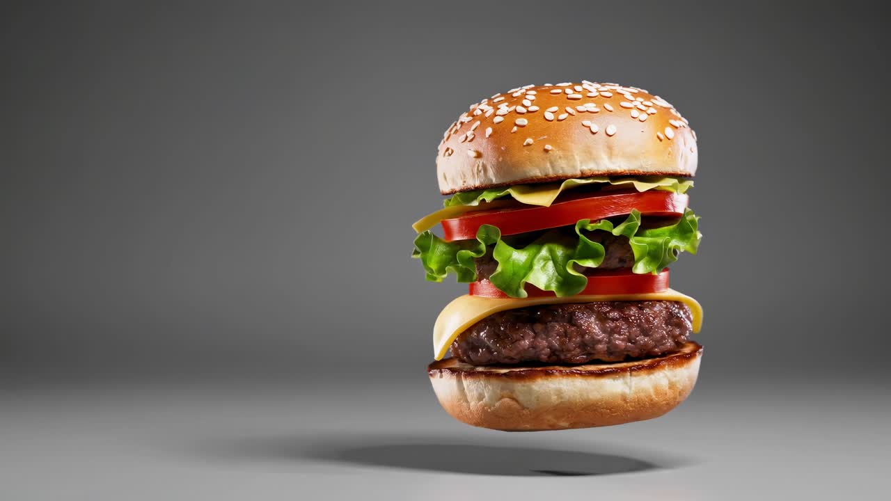 hamburguesa gourmet flotante