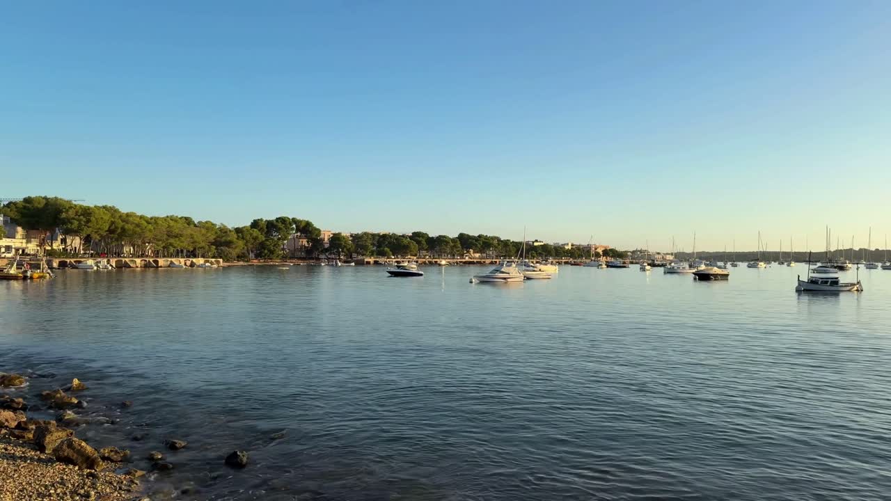 The beautiful port of Portocolom in Mallorca, Balearic Islands
