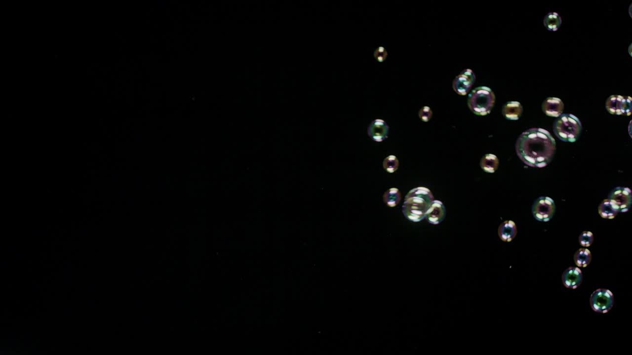 Soup Bubbles Isolated on Black Background