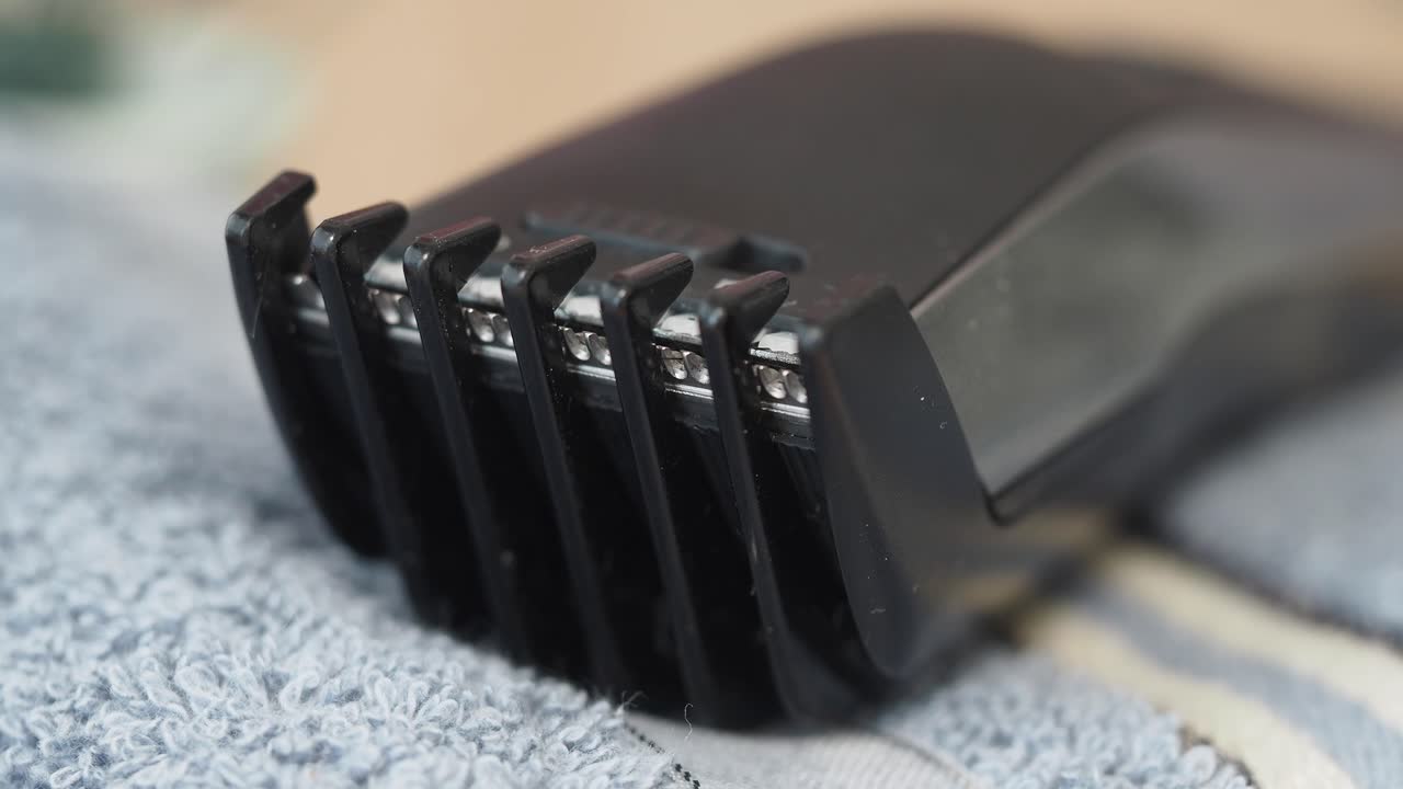 Close-up of a black hair clipper
