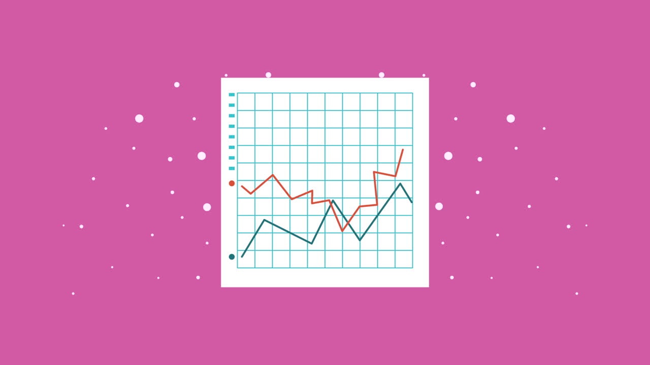 infografía de estadísticas en animación de documentos