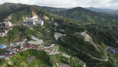 general landscape view of the brinchang district within the cameron highlands area of malaysia