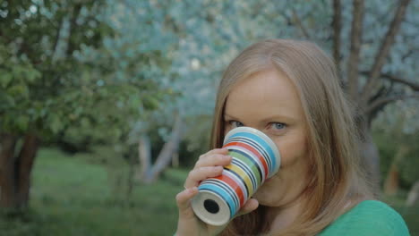 pregnant woman drinking water