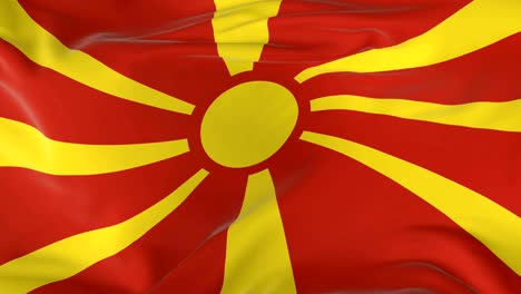 waving  looped flag as  background macedonia