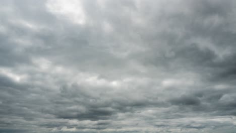 lapso de tiempo de nubes grises nubladas, día nublado y aburrido
