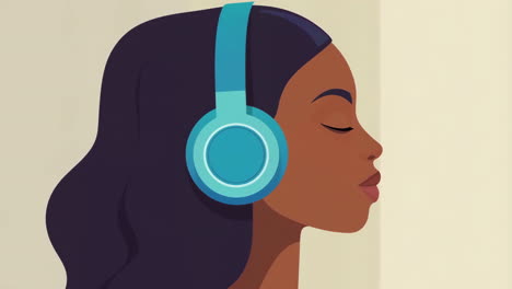 mujer escuchando música con auriculares