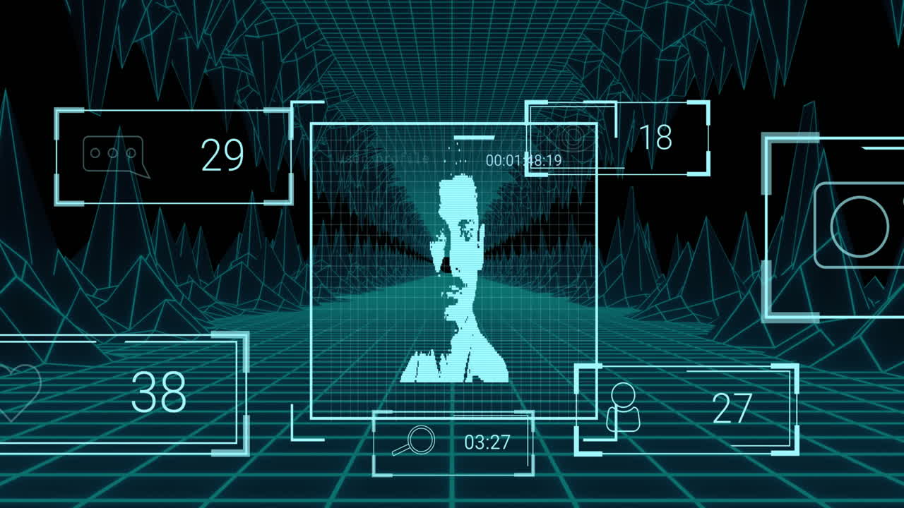 사용자 사진, 소셜 미디어 반응 및 디지털 공간에서의 데이터 처리 애니메이션