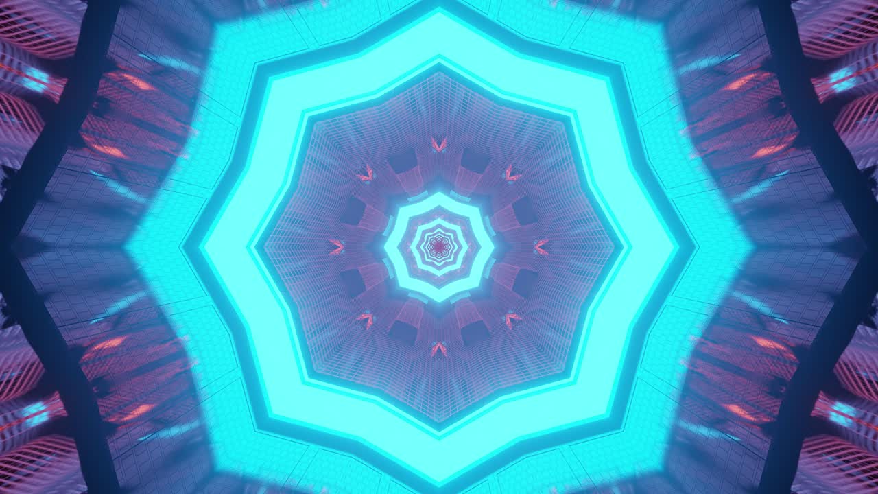 animación que representa la iluminación espiritual a través de la energía colorida curativa emitida desde el centro