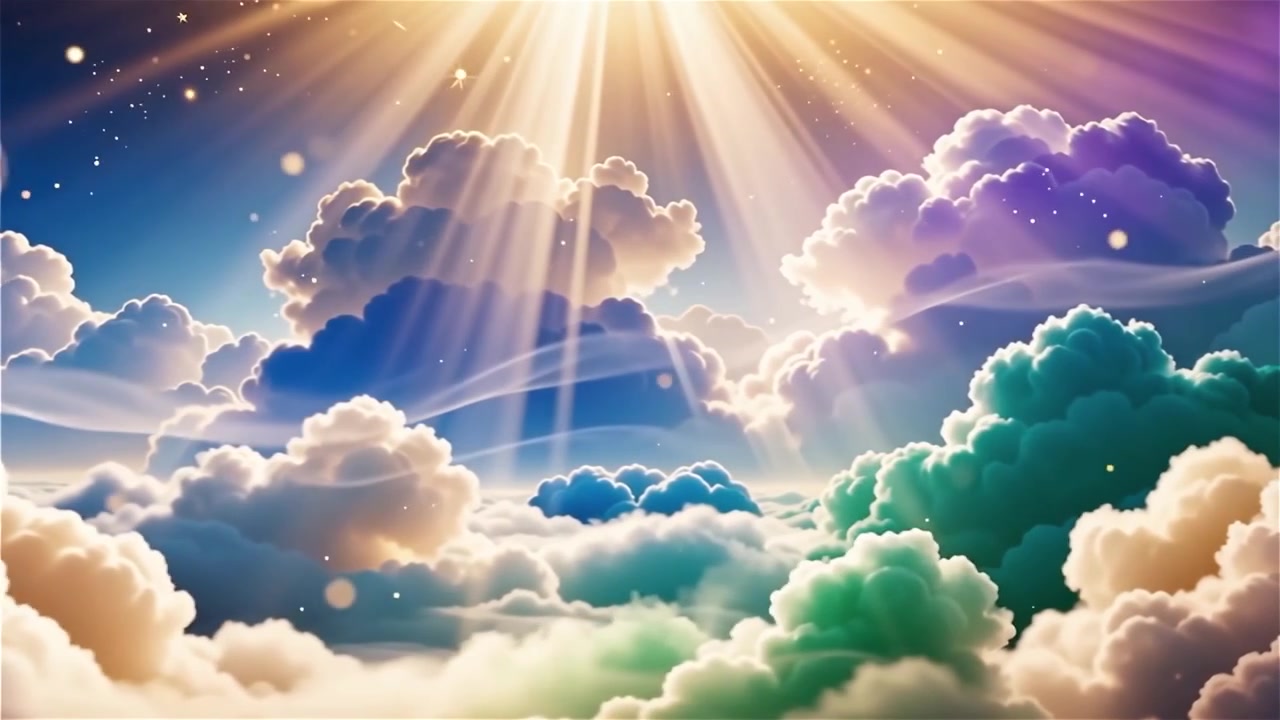 Christian Heavenly Light Worship Background
