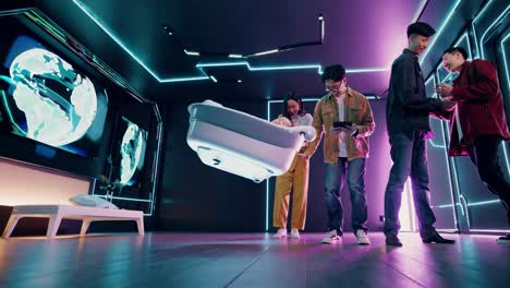 future baby bath in a high-tech living room